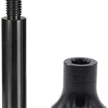 Pursuestar 4 Inch Black Aluminum Shift Knob Extender Extension + Adapter for 5 6 Speed Manual Gear Shifter Lever 12X1.25
