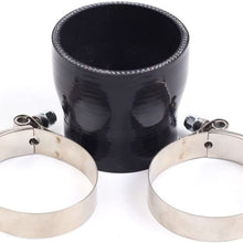1.75-3" Inch Turbo/Intake/Intercooler Pipe Silicone Reducer Hose & T - Clamp Black
