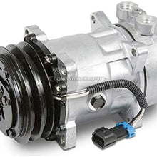 AC Compressor & 2 Groove 125mm A/C Clutch For Mazda RX-7 FB Kenworth & Peterbilt Replaces Sanden SD7H15 12v 4696 4426 - BuyAutoParts 60-02043NA New