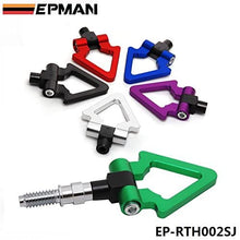 EPMAN Racing Billet Aluminum Triangle Ring Tow Hook Front Rear For BMW European Car Trailer (Green)
