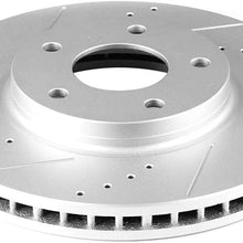 ROADFAR Drilled Slotted Front Rear Brake Rotors fit for 2004-2009 2011-2017 Nissan Quest