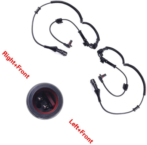 OCPTY ABS Sensor, Front Left Right Wheel Speed Sensors Fit for 2005 2006 2007 2008 2009 2010 Ford F-250 Super Duty,2005 2006 2007 2008 2009 2010 Ford F-350 Super Duty ALS505 Pack of 2