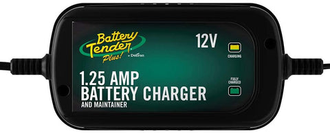 Battery Tender Plus Charger and Maintainer: Automatic 12V Powersports Battery Charger and Maintainer for Motorcycle, ATVs, and More - 12 Volt, 1.25 Amp Battery Chargers - 022-0185G-DL-WH