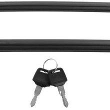 Roof Rack Crossbars, 2Pcs Black 165lb Rack Rail Top Luggage Carrier Kit With Keys for Land Rover Discovery 4 LR4 2010-2016