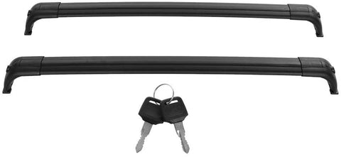 Roof Rack Crossbars, 2Pcs Black 165lb Rack Rail Top Luggage Carrier Kit With Keys for Land Rover Discovery 4 LR4 2010-2016