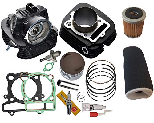 TOP NOTCH PARTS CYLINDER HEAD PISTON GASKET OIL AIR FILTER TOP END KIT SET FITS YAMAHA BIG BEAR 350 2x4 1997 1998 1999