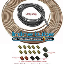 Copper Nickel Brake Line Tubing Kit 3/16 25 Foot Coil Roll Fittings Spring Wrap (L-5-4 + L-3-2 + L-3-5)