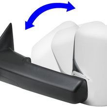 DNA Motoring TWM-013-T222-CH Adjustable Camper Style Manual Towing Mirrors [For 09-16 Dodge Ram]