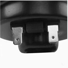 1 Piece Black Metal 12V 435HZ 110 db Snail Horn Loud Sound Metal Shell Waterproof Cover Pure Copper Terminal Design with Stable Mounting Bracket