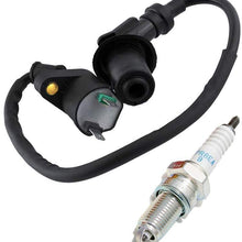 TRX300 Ignition Coil with 4929 DPR8EA9 Spark Plug for TRX 300 FourTrax 1988 1989 1990 1991 1992 1993 1994 1995 1996 1997 1998 1999 2000