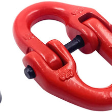 ENIXWILL 2pc 1/2 inch Tow Hitch Hammer Lock Safety Chain Connector Link Grade 80 Hammerlock Coupling Link Red