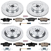 Power Stop K6707 Front and Rear Z23 Carbon Fiber Brake Pads with Drilled & Slotted Brake Rotors Kit