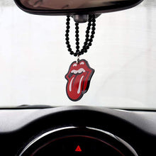 INEBIZ Hip Hop Acrylic Red Lip and Tongue Rearview Mirror Hanging Charm Dangling Beaded Pendant for Car Decoration (Lip)