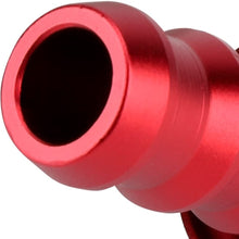 Qiilu AN6 Straight 45 90 180 Degree Push On Twist Lock Oil Gas Fuel Line Hose End Male Fitting Aluminum Alloy Blue and Red(0°)