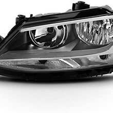 For 2011-2018 VW Jetta 4-Door Sedan Models Driver Left Side Halogen Headlight Replacement