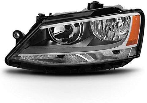 For 2011-2018 VW Jetta 4-Door Sedan Models Driver Left Side Halogen Headlight Replacement