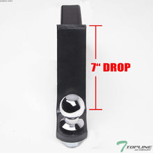Topline Autopart Universal 7" Drop Rear Bumper Trailer Tow Hitch Loaded Ball Mount With Pin & Clip Kit For 2" x 2" Towing Receiver Tube