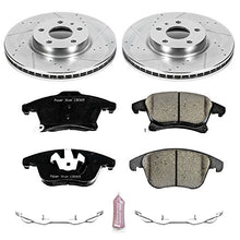 Power Stop K6399 Front Z23 Carbon Fiber Brake Pads with Drilled & Slotted Brake Rotors Kit