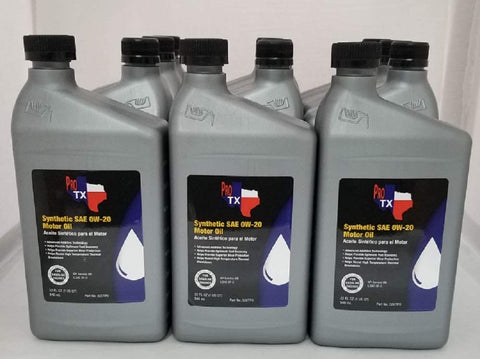 Texas Performance Oil Advance Additive Technology SAE 0W-20 Full Synthetic Motor Oil 32 Fl OZ.(1 US QT) Quantity of 12