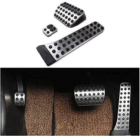 etopmia BEZ No Drill Fuel Brake Foot Pedals For Mercedes Benz C/E/S/GLK/SLK/CLS/Sl Class Silver (1 Pack)