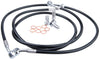 Tusk Front UTV Steel Braided Brake Line Standard Length Black - Fits: Polaris Ranger RZR XP 900 2011-2014