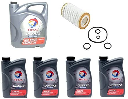 Oil Filter Change Kit 1 Engine Oil Filter Mann HU718/5x / 0001802609 + 9 Qrts of Total Synthetic Oil 5w30 for: Mercedes W202 W210 W203 W211 W220 W221 Dodge