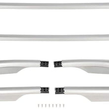 OCPTY Roof Rack Roof Side Rails Silver Cargo Carrier Top Side Rails Fit for Nissan Rogue 2014 2015 2016 Roof Side Rails