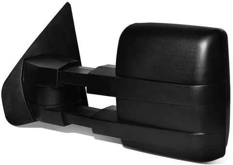 Left Side Black Power Heated Amber LED Signal Side Towing Mirror w/Puddle Light Replacement for Ford F-150 04-14