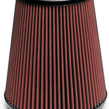 Airaid 701-461 Universal Clamp-On Air Filter: Round Tapered; 6 in (152 mm) Flange ID; 8 in (203 mm) Height; 7.25 in (184 mm) Base; 5 in (127 mm) Top