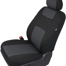 BDK OS309CC Polypro Black/Car Seat Cover, Easy Wrap Two-Tone Accent for Auto, Split Bench, Charcoal Gray