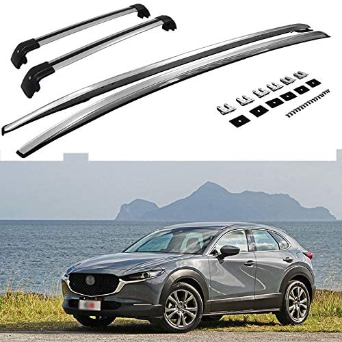 4 PC Roof Rail Rack + Cross Bar for Mazda CX-30 CX30 2020 2021 Luggage Baggage Crossbar