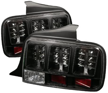 Spyder Ford Mustang 05-09 LED Tail Lights - Black (Black)