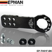 EPMAN Universal All Model Car Trailer Hook Aluminum Tow hook Towing Racing Front (Black)