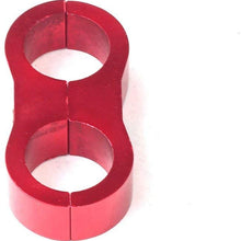 For AN10 AN-10 19mm Hose Separator Clamp Adapter Bracket Billet Oil Fuel Water Aluminium Red