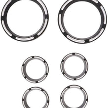 Baosity 4 Inch Speedometer 2 Inch Gauge Burst Bezel Kit for 1996-2013 Electra Glide/Street Glide/Road Glide &Trike - Black