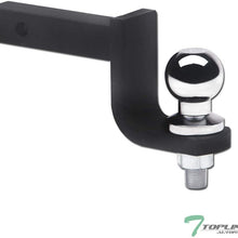 Topline Autopart Universal 3.25" Drop Rear Bumper Trailer Tow Hitch Loaded Ball Mount With Pin & Clip Kit For 1.25" x 1.25" Towing Receiver Tube