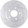 BRAKEUS Brake Rotors Kits Fit for 2003-2004 Infiniti M45, 2002-2006 Infiniti Q45, 2004-2009 2011-2017 Quest with 5 -Lugs Slotted Drilled Disc