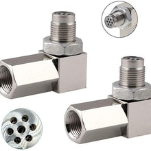 Stainless Steel O2 Oxygen Sensor,2 PCS M18X1.5mm 90 Degree O2 Sensor Adapter