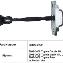 Door Check Strap Stopper Jam Hinge Driver Front LH Left Or RH Right for Toyota Matrix Corolla or Pontiac Vibe 68620-02061 [US Warehouse]