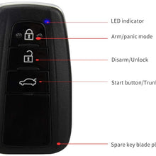 EASYGUARD EC002-T3-NS Smart Key PKE car Alarm System with keyless Entry Remote Engine Start Push Start Button Touch Password keypad Shock Alarm Warning DC12V