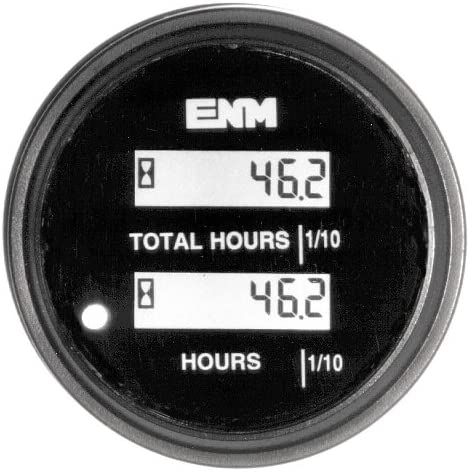 DC Hour Meter, LCD, Round, Resettable