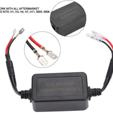 Suuonee Decoders Adapters, 2Pcs H1 H3 LED Headlight Decoders Anti Flicker Adapters Flash Error Warning Cancelers