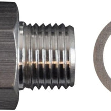 LS Oil Pressure Sensor Adapter M16 to 1/4 NPT Turbo Feed Port Gauge 5.3L 6.0L, OPSA250SS