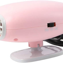Wakauto 12V Car Heater Anti-fog Safe Driving Portable ABS Car Heater Defroster Warmer for Winter (Pink)