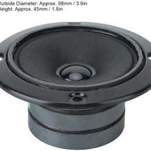Dilwe1 3 Inch Copper Clad Aluminum Magnetic Speaker, Powerful Stereo Sound Dual Treble Speaker for KTV, 20W 4Ohm Speaker Accessories, Black Color