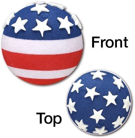 Tenna Tops Patriotic USA American Flag Car Antenna Topper / Rear View Mirror Dangler / Desktop Spring Stand Bobble