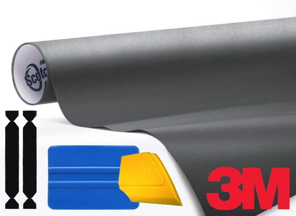 3M 1080 Matte Dark Gray Air-Release Vinyl Wrap Roll Including Toolkit (1ft x 5ft)