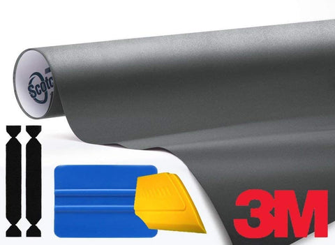 3M 1080 Matte Dark Gray Air-Release Vinyl Wrap Roll Including Toolkit (1ft x 5ft)
