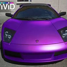 VViViD Purple Satin Chrome Vinyl Wrap Stretch Conform DIY Easy to Use Air-Release Adhesive (2ft x 5ft)