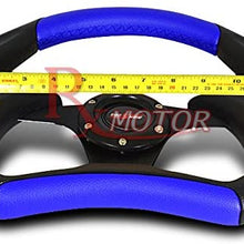 Rxmotor Universal Fit 320mm JDM Battle Racing Steering Wheel New - Acura Honda Toyota Mazda Mitsubishi etc (BLUE)